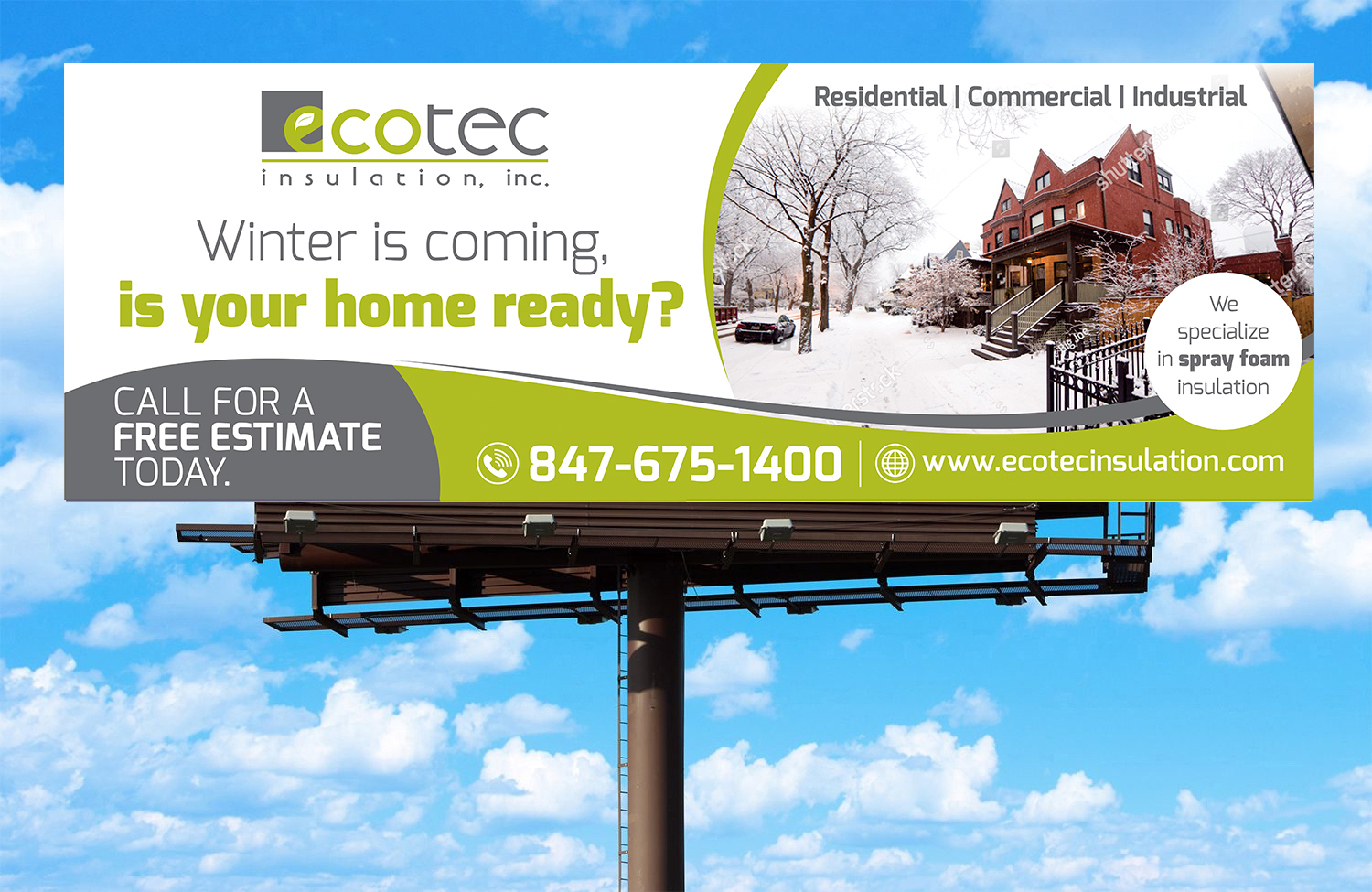 Design de Panneau par Aurora:) pour Eco Tec Insulation, Inc | Design #25454623