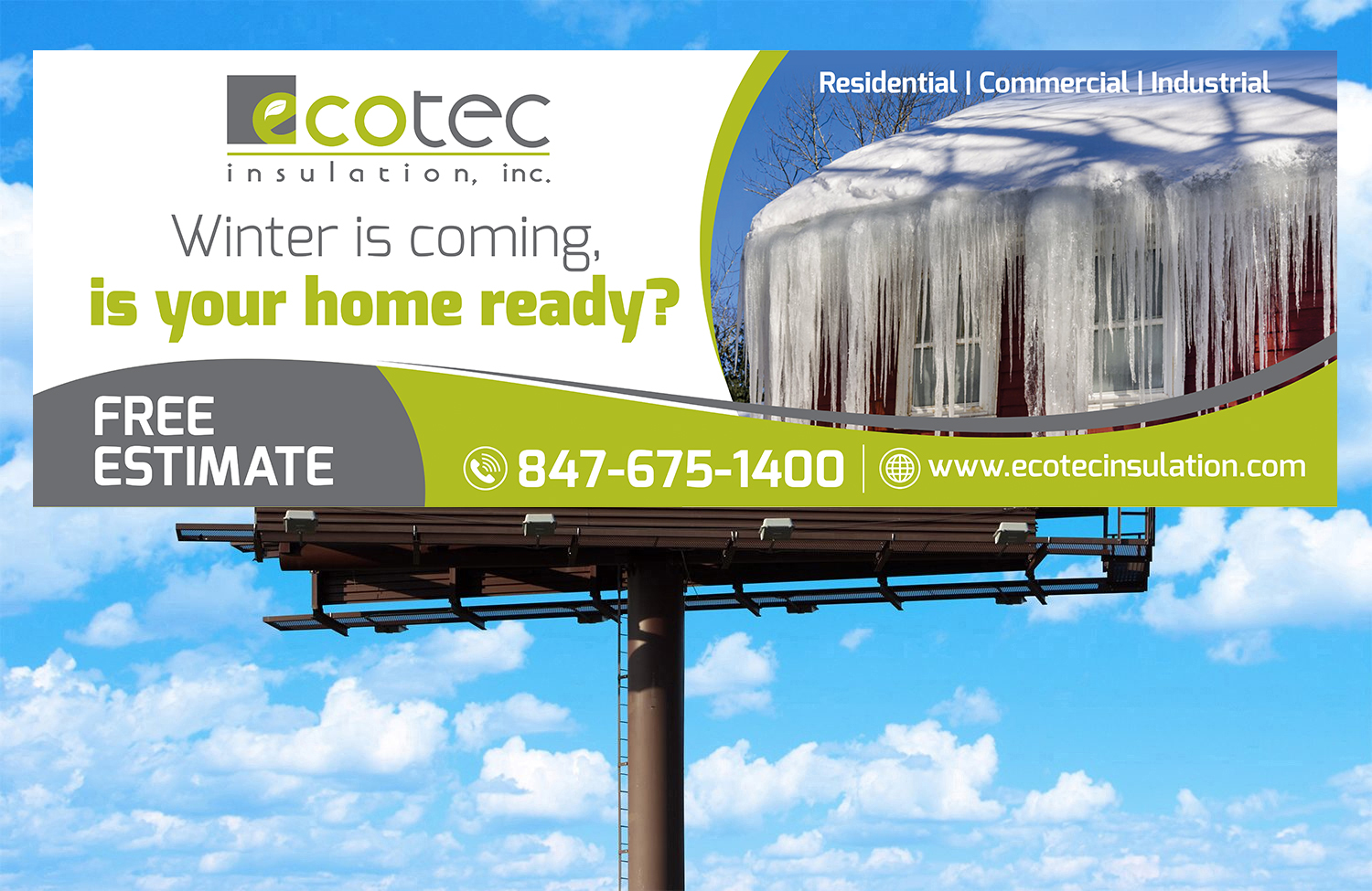 Billboard Design by Aurora:) for Eco Tec Insulation, Inc | Design #25498488