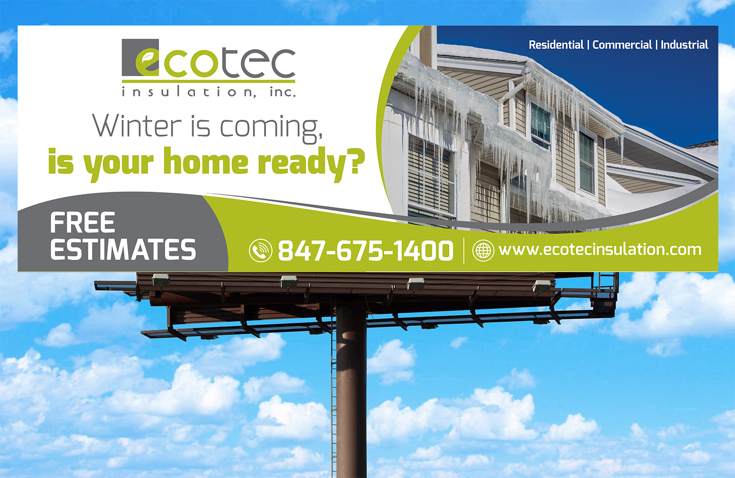 Billboard Design by Aurora:) for Eco Tec Insulation, Inc | Design #25502994