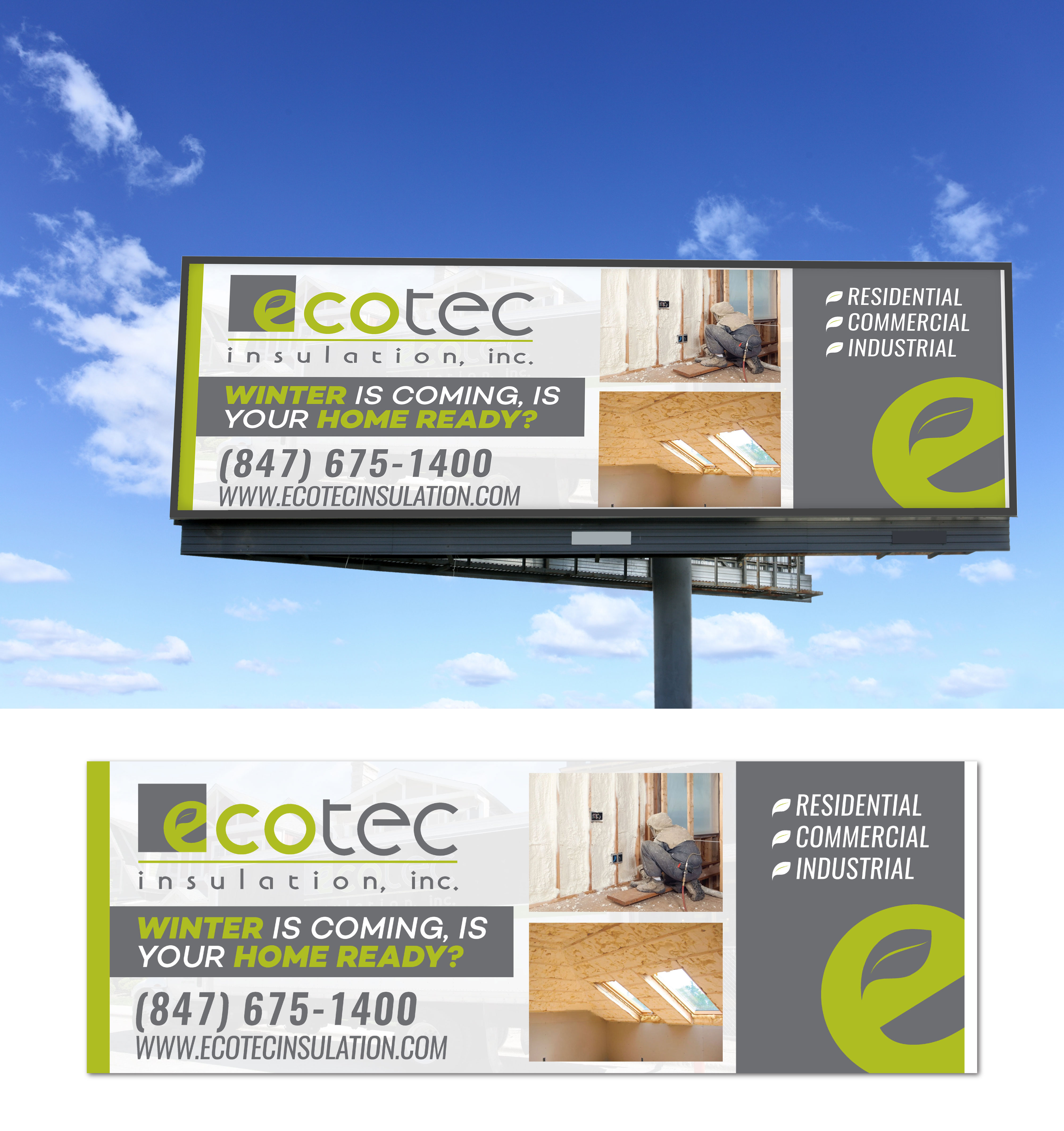 Billboard Design by u2square for Eco Tec Insulation, Inc | Design #25431065