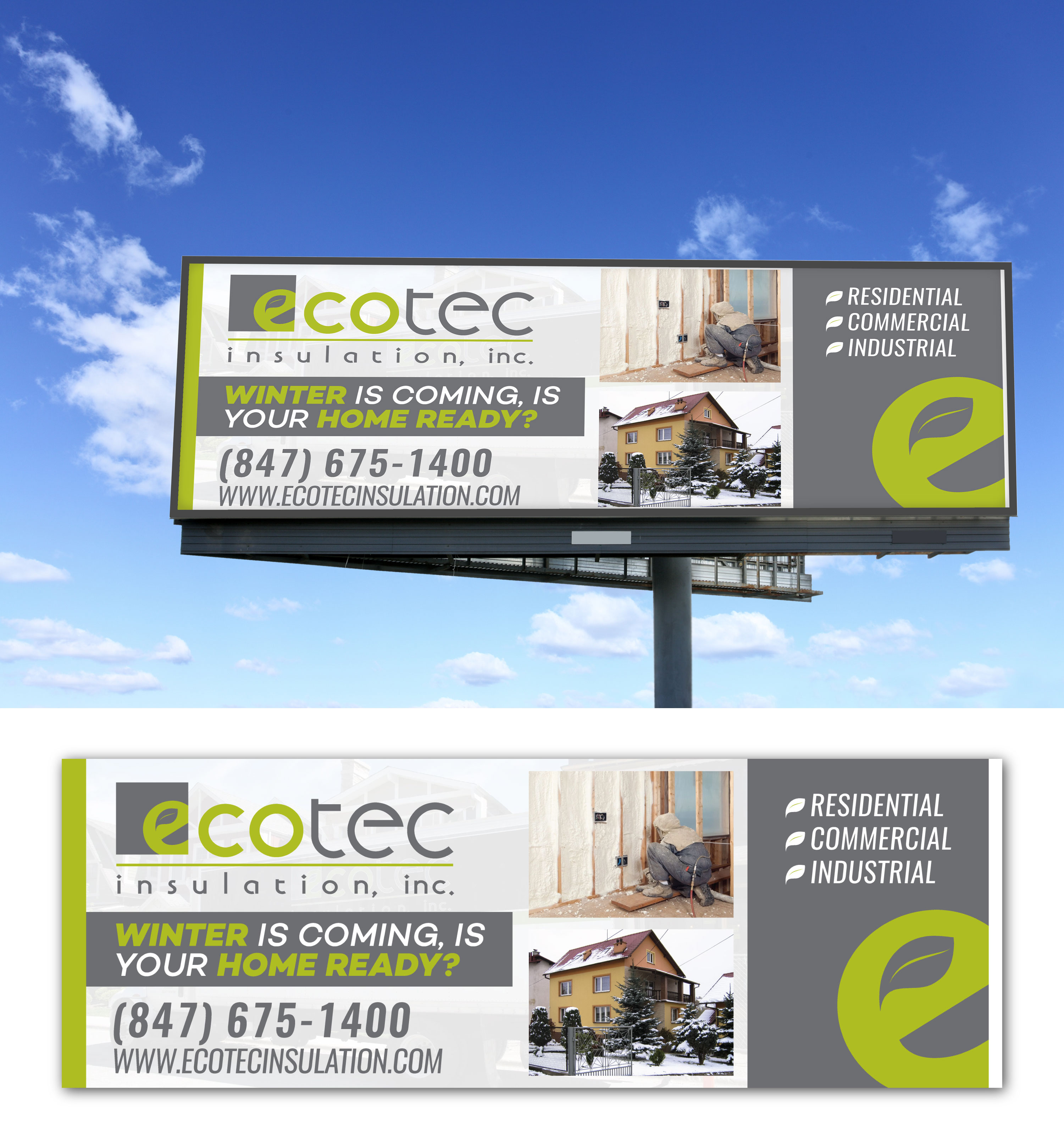Billboard Design by u2square for Eco Tec Insulation, Inc | Design #25439628