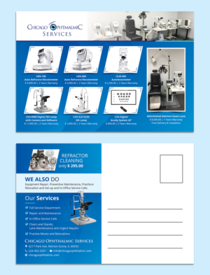Postkarten-Design von sun_design für Chicago Ophthalmic Services, Inc | Design: #25436794