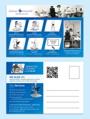 Postkarten-Design von sun_design für Chicago Ophthalmic Services, Inc | Design: #25456473
