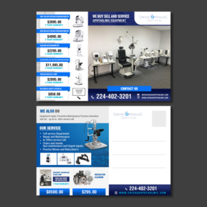 Postkarten-Design von aspiremedia für Chicago Ophthalmic Services, Inc | Design: #25433253
