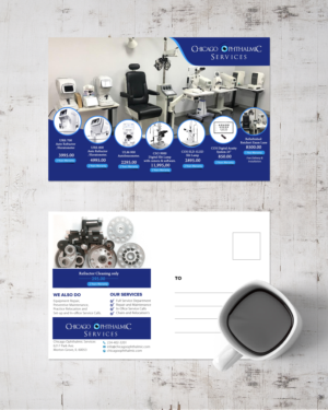 Postkarten-Design von chandrayaan.creative für Chicago Ophthalmic Services, Inc | Design: #25444518