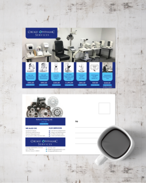 Postkarten-Design von chandrayaan.creative für Chicago Ophthalmic Services, Inc | Design: #25445579