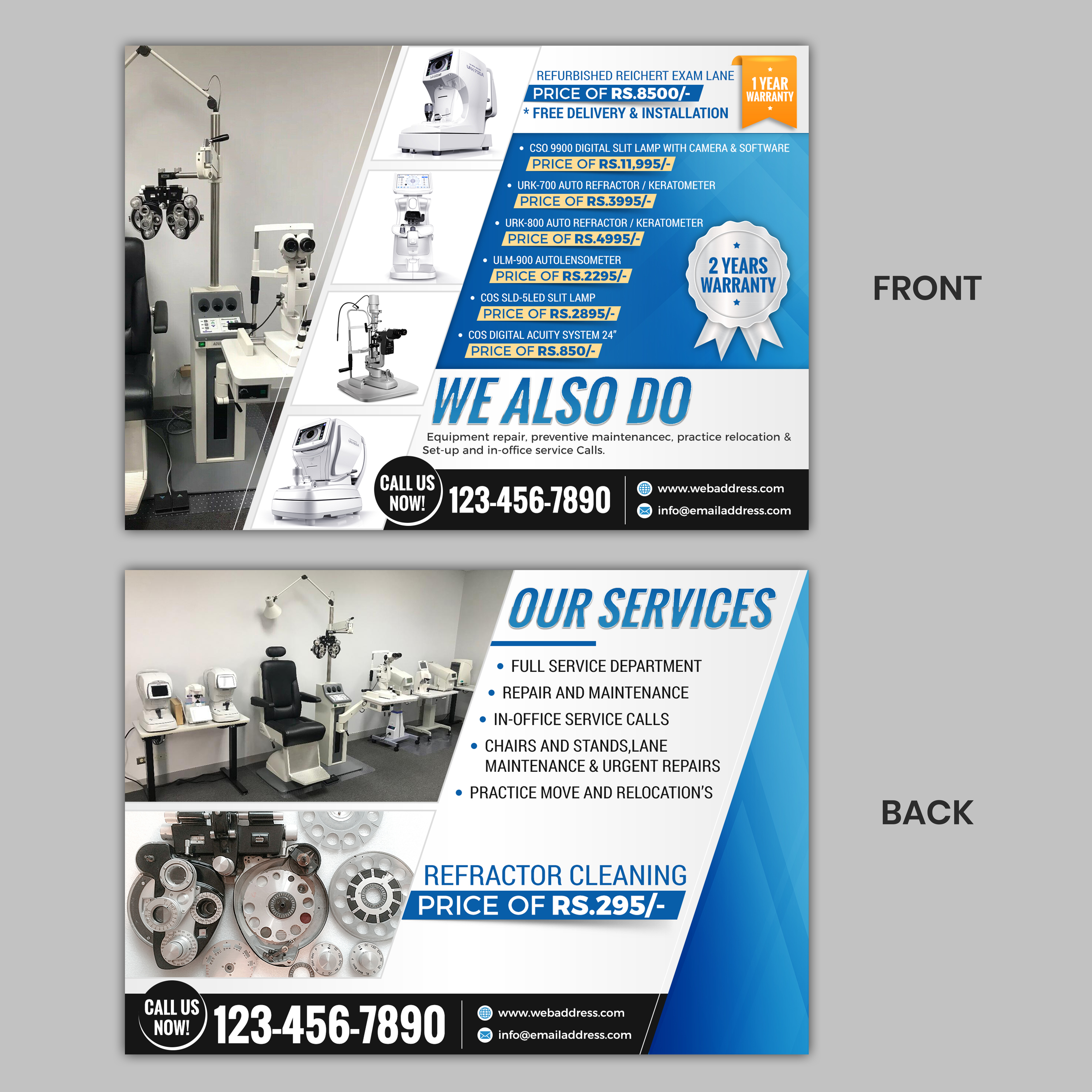 Postkarten-Design von SAI DESIGNS für Chicago Ophthalmic Services, Inc | Design #25456714