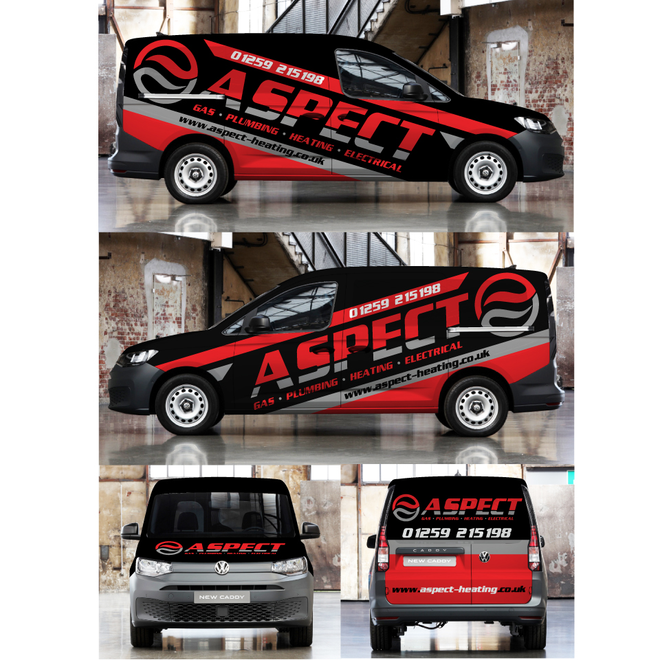 Car Wrap-Design von Yoga Tri für Aspect Heating | Design #25452650