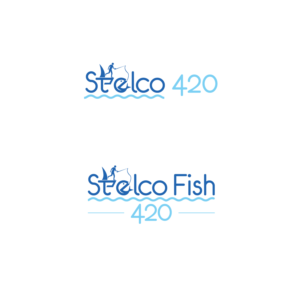 version 1 -   "Stelco 420"    version 2  - "Stelco Fish 420"  | Logo Design by emptyboxgraphics