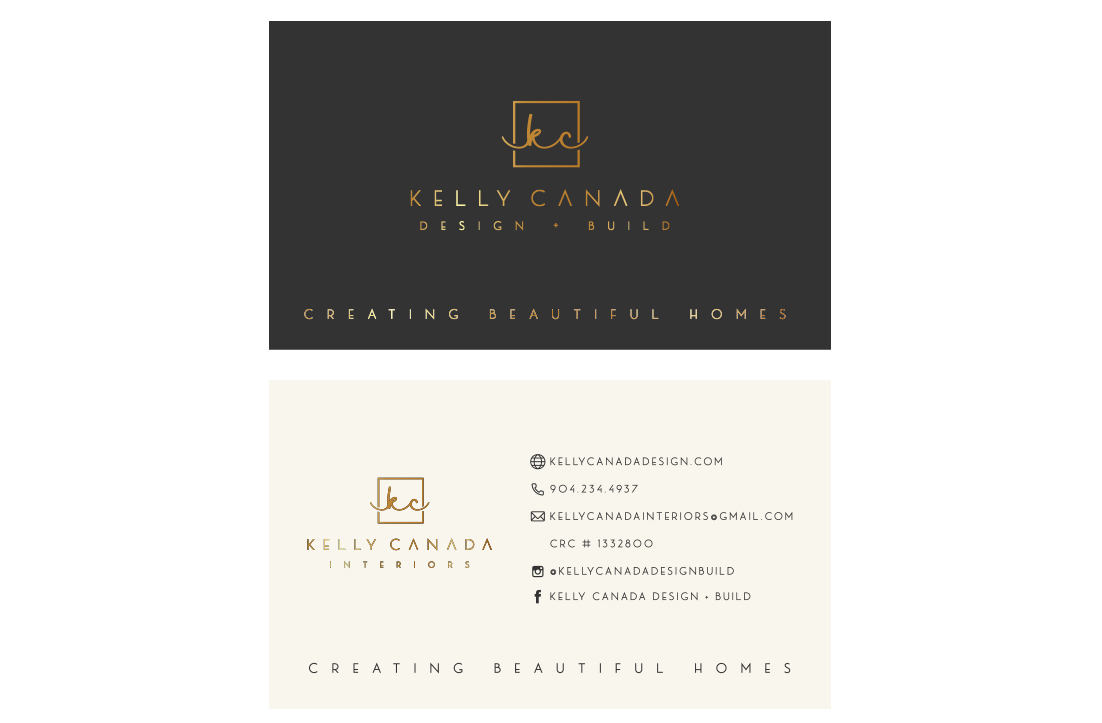 Business Card Design by GLDesigns for Kelly Canada Interiors | Design #25459460
