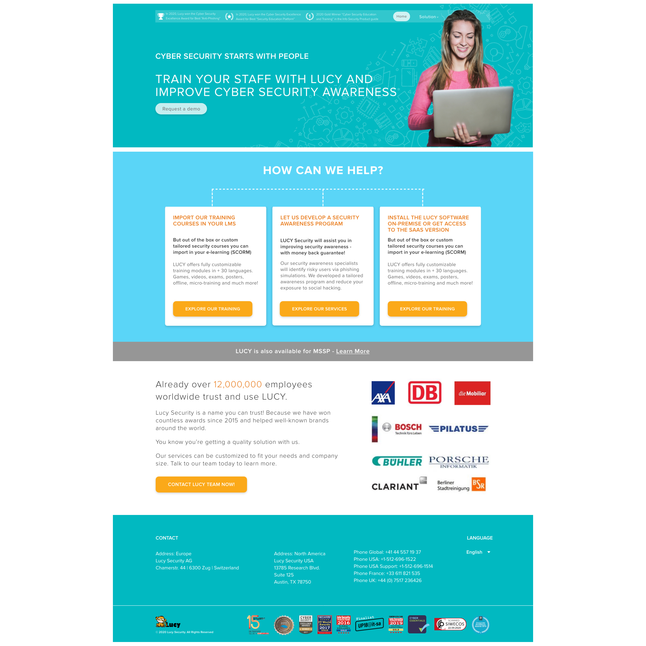 Web Design by Cathy McClure for LUCY Security AG | Design #25450015