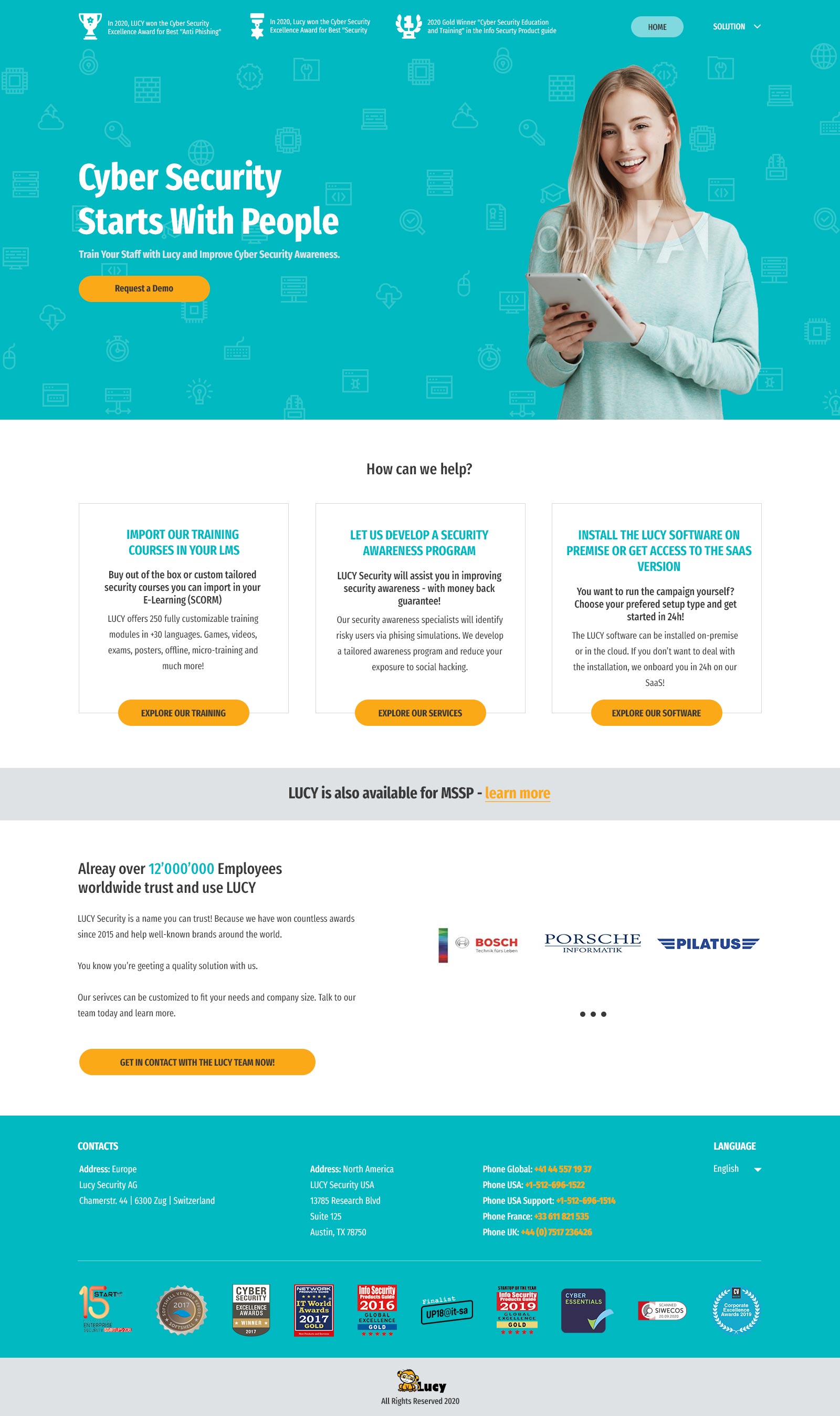 Diseño Web por Gjlfajardo para LUCY Security AG | Diseño #25441727