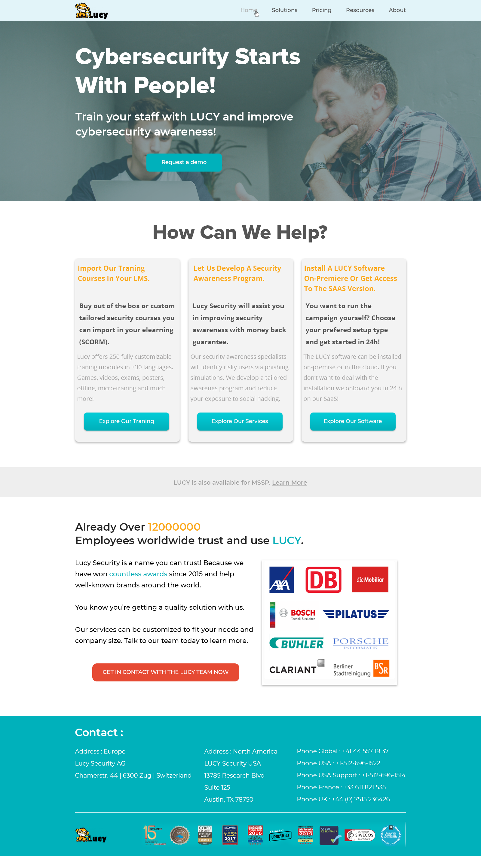 Web Design par Sukhdeep Suri pour LUCY Security AG | Design #25452029