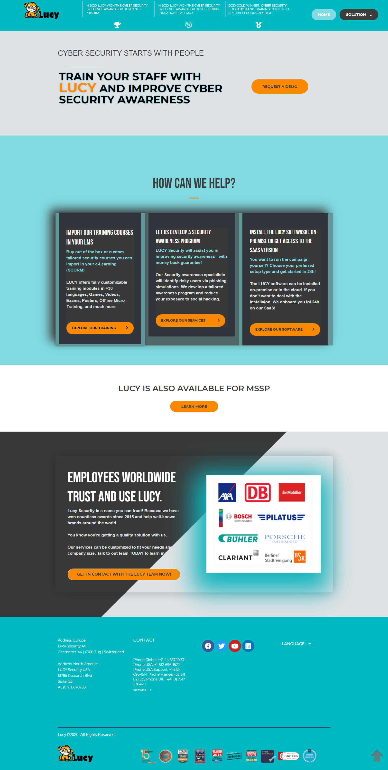 Web Design par visual.delight pour LUCY Security AG | Design #25482670