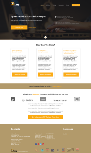 Web-Design von Zayd für LUCY Security AG | Design: #25455026