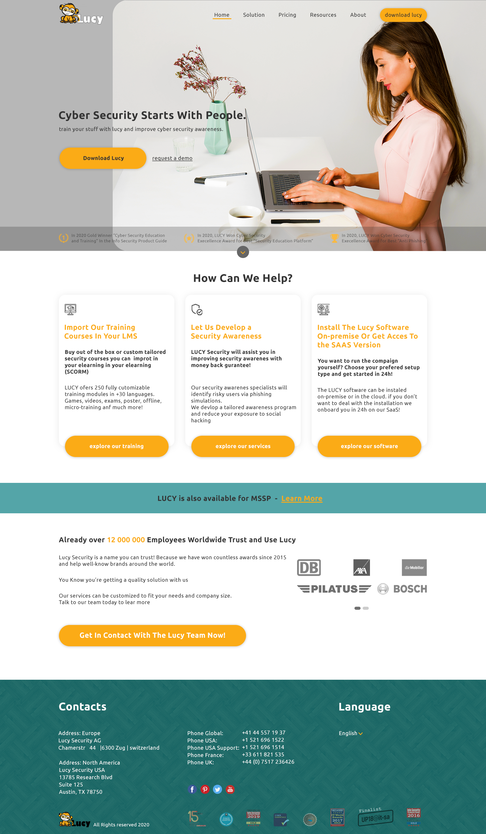 Diseño Web por Zayd para LUCY Security AG | Diseño #25477506