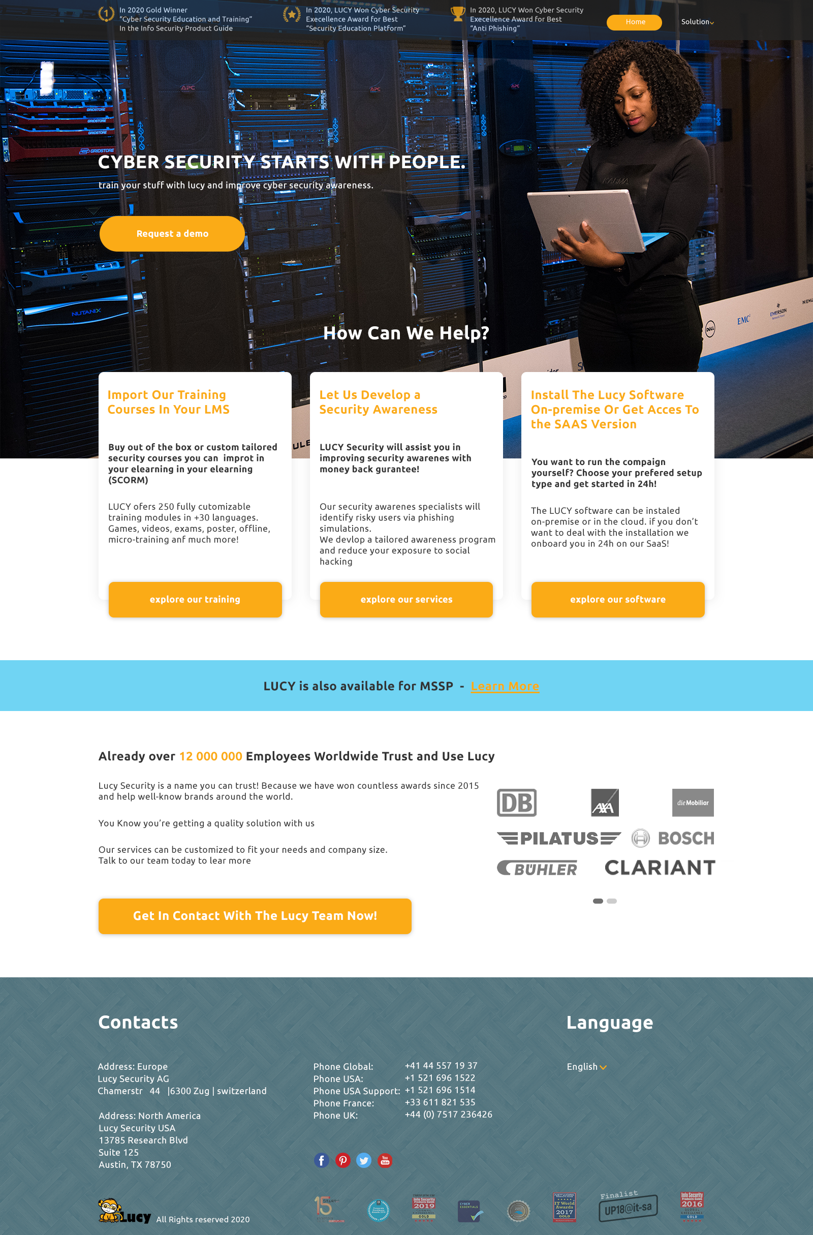 Diseño Web por Zayd para LUCY Security AG | Diseño #25477508