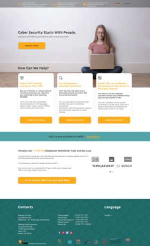 Web-Design von Zayd für LUCY Security AG | Design: #25479814