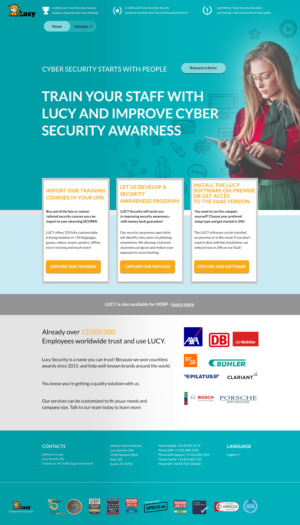 Web-Design von arctic_ice für LUCY Security AG | Design: #25464929