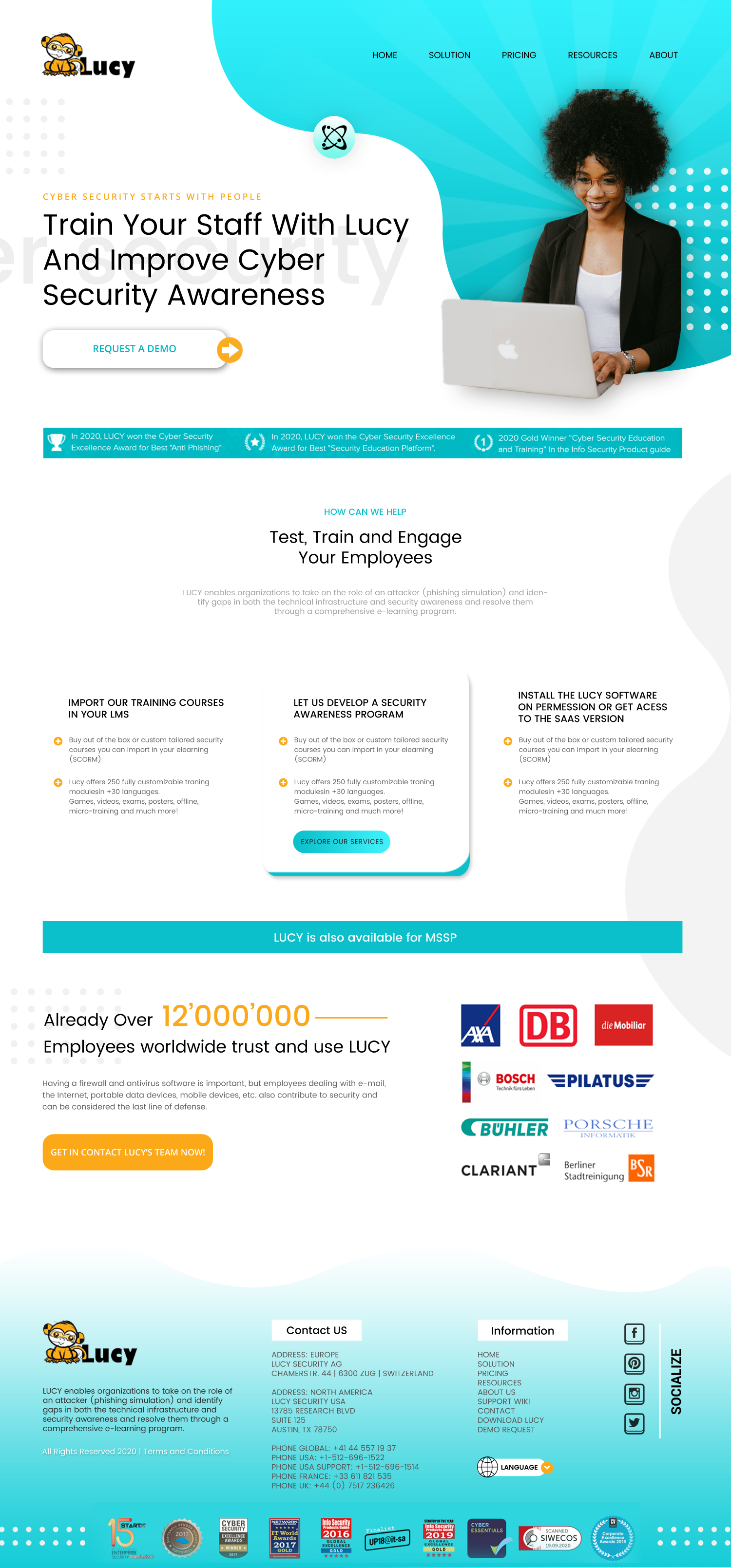 Diseño Web por Deli para LUCY Security AG | Diseño #25480575