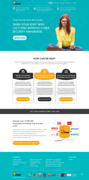 Diseño Web por pb para LUCY Security AG | Diseño: #25446157