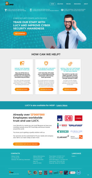 Diseño Web por pb para LUCY Security AG | Diseño #25446158