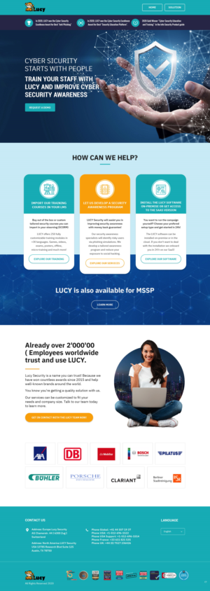 Diseño Web por pb para LUCY Security AG | Diseño: #25446159