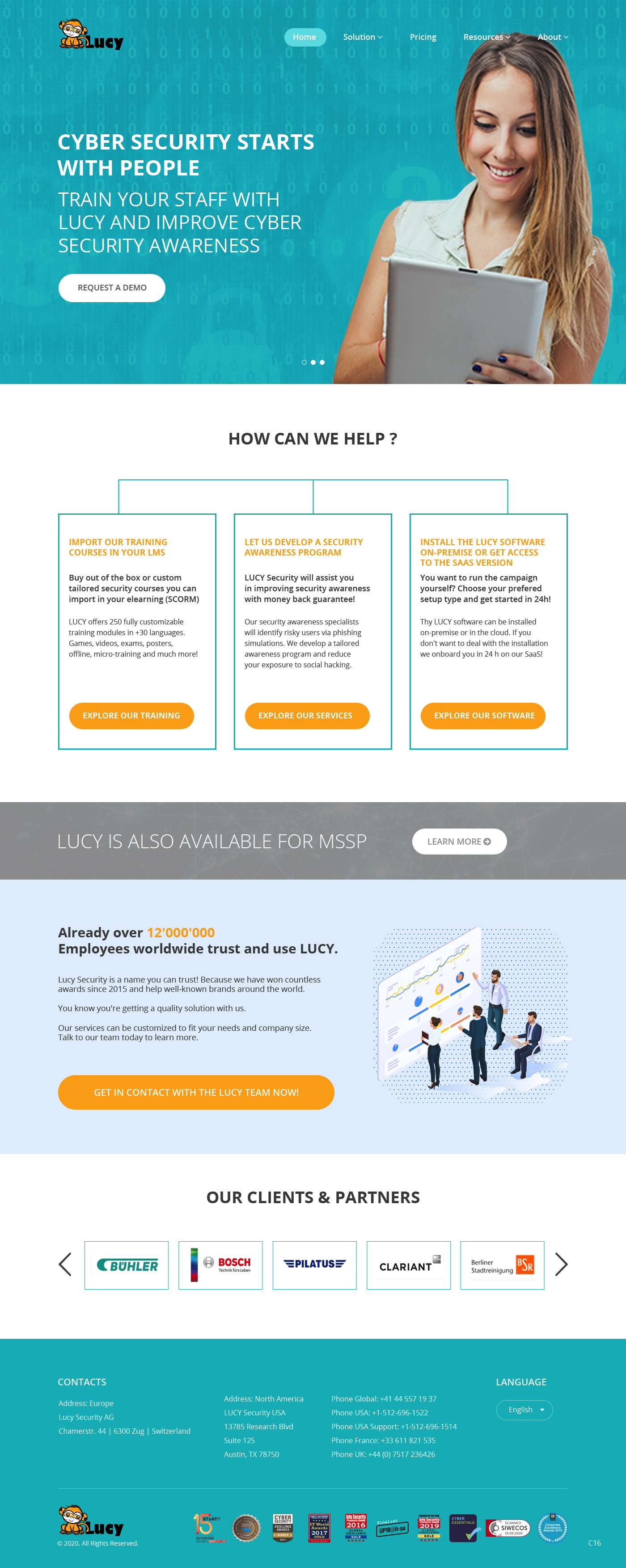 Diseño Web por pb para LUCY Security AG | Diseño #25446161