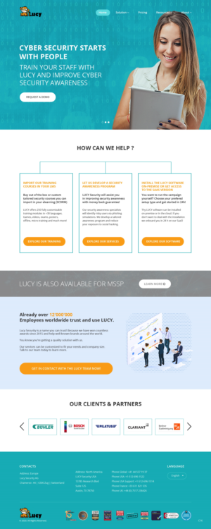 Diseño Web por pb para LUCY Security AG | Diseño: #25446161