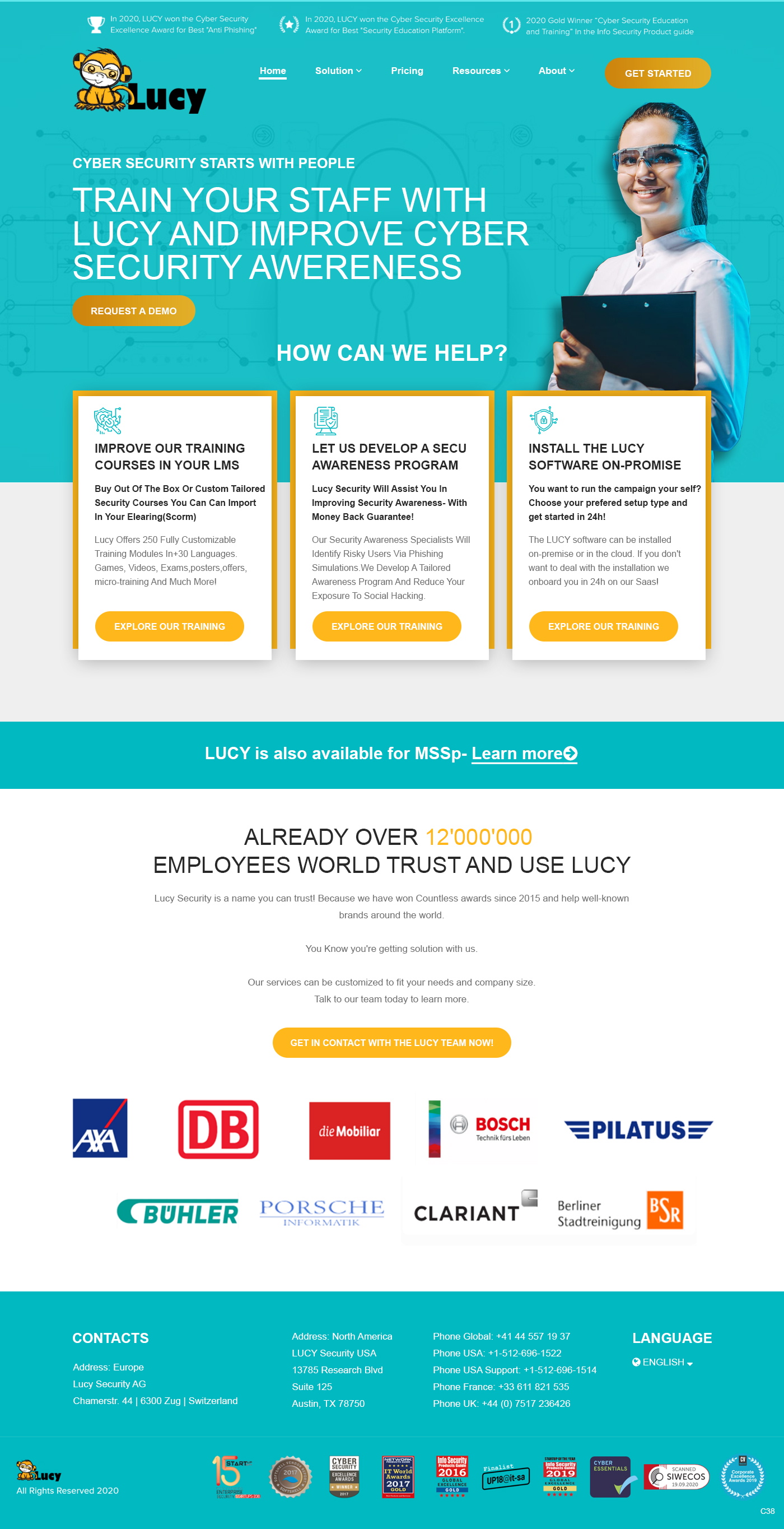 Diseño Web por pb para LUCY Security AG | Diseño #25446164