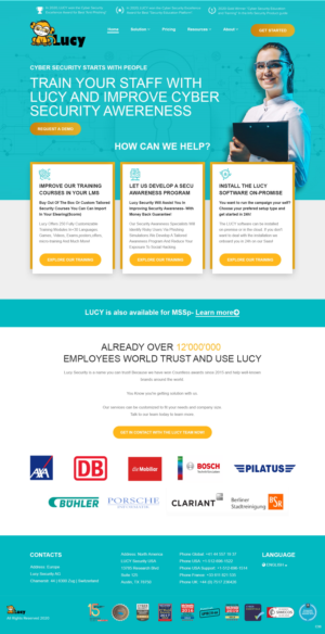 Diseño Web por pb para LUCY Security AG | Diseño: #25446164
