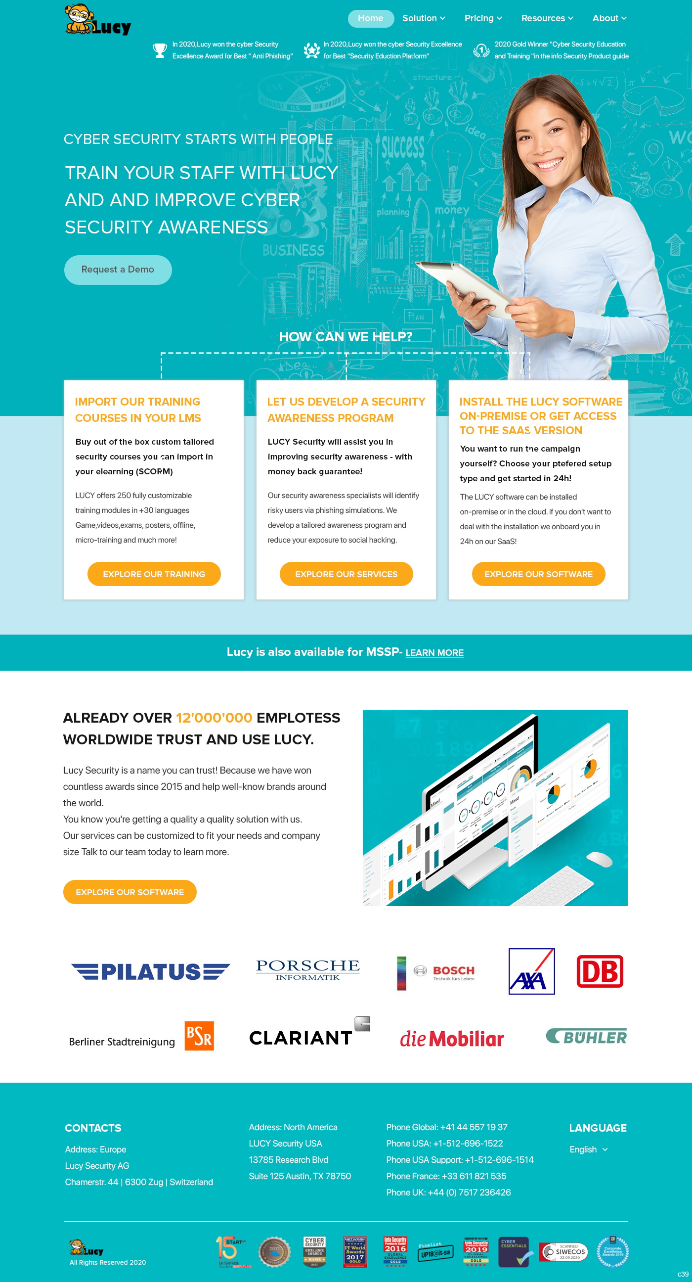 Diseño Web por pb para LUCY Security AG | Diseño #25446165