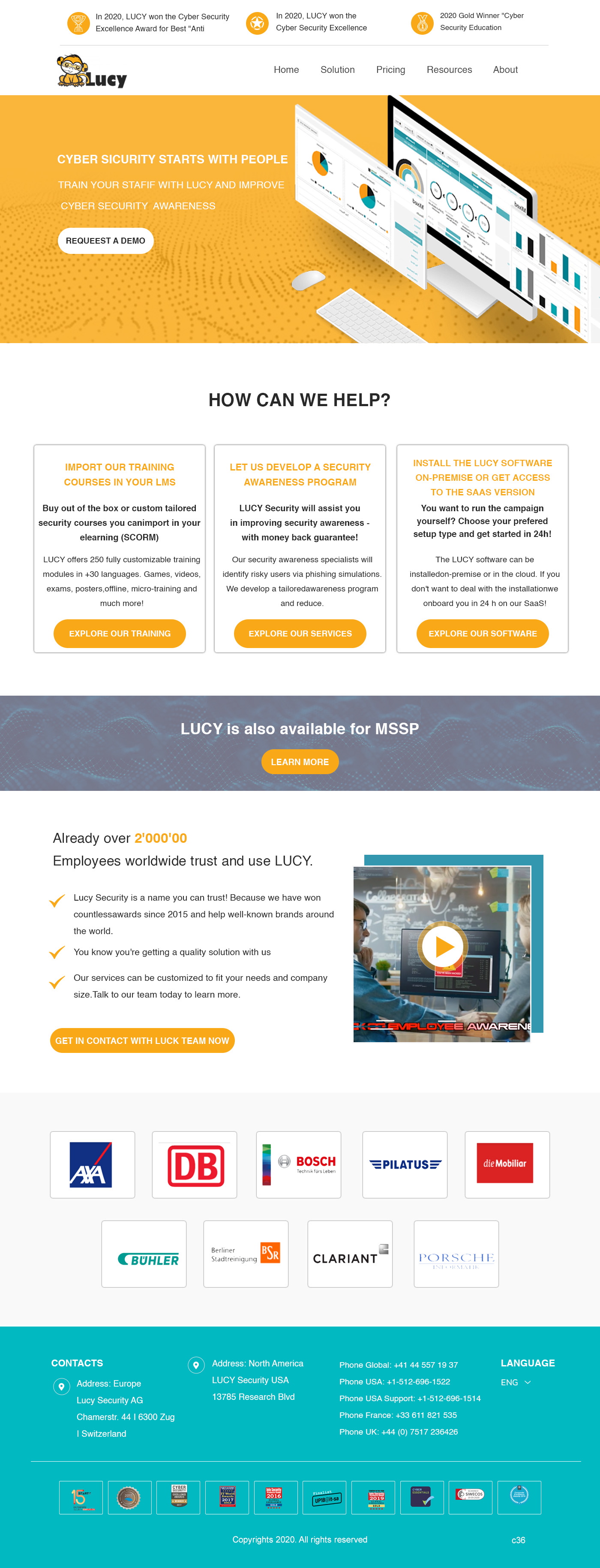 Diseño Web por pb para LUCY Security AG | Diseño #25446166