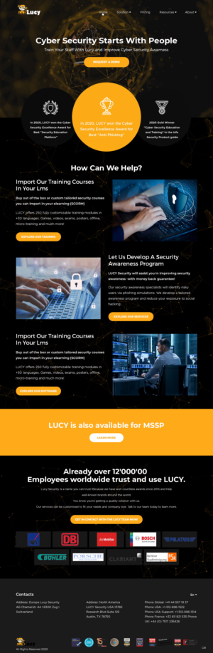 Web-Design von pb für LUCY Security AG | Design: #25446167