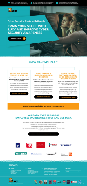 Web-Design von pb für LUCY Security AG | Design: #25446169