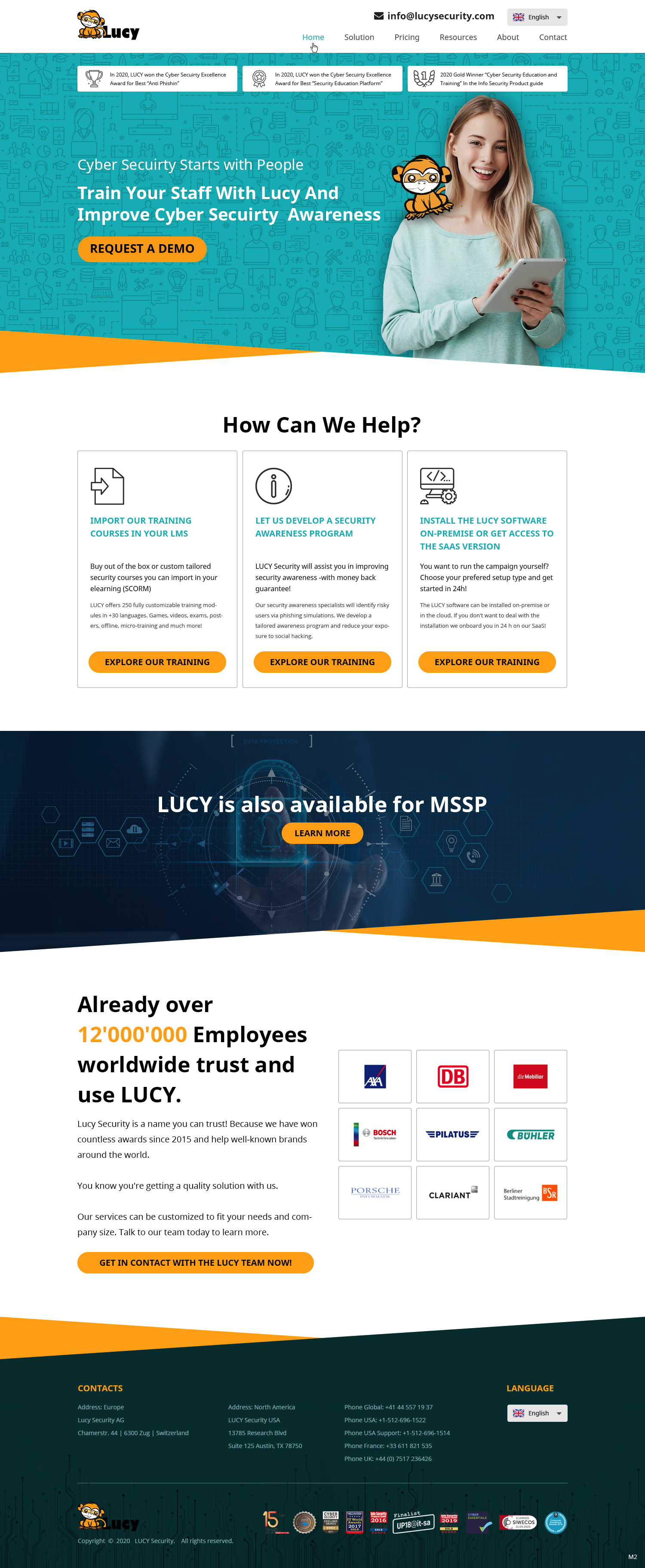 Web-Design von pb für LUCY Security AG | Design #25446170