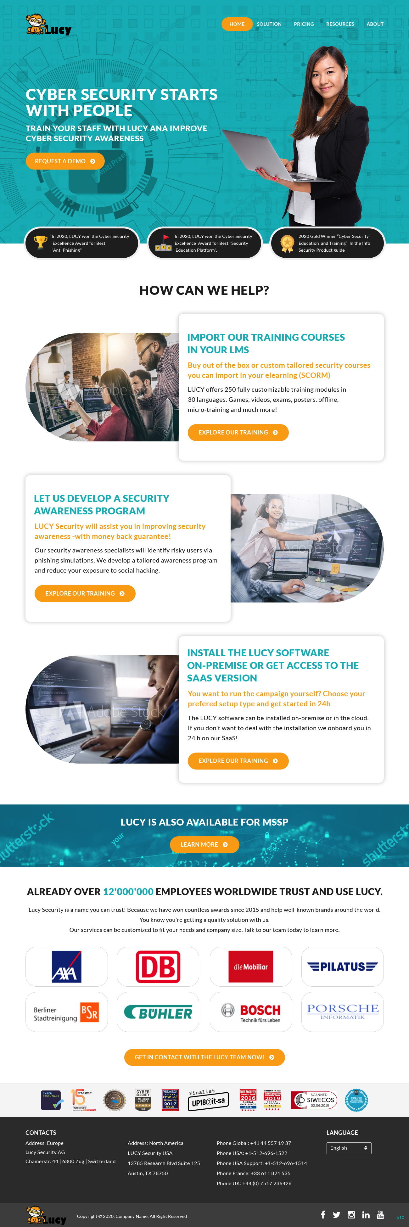 Web-Design von pb für LUCY Security AG | Design #25446171