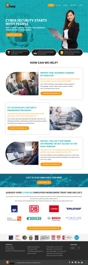 Web-Design von pb für LUCY Security AG | Design: #25446171