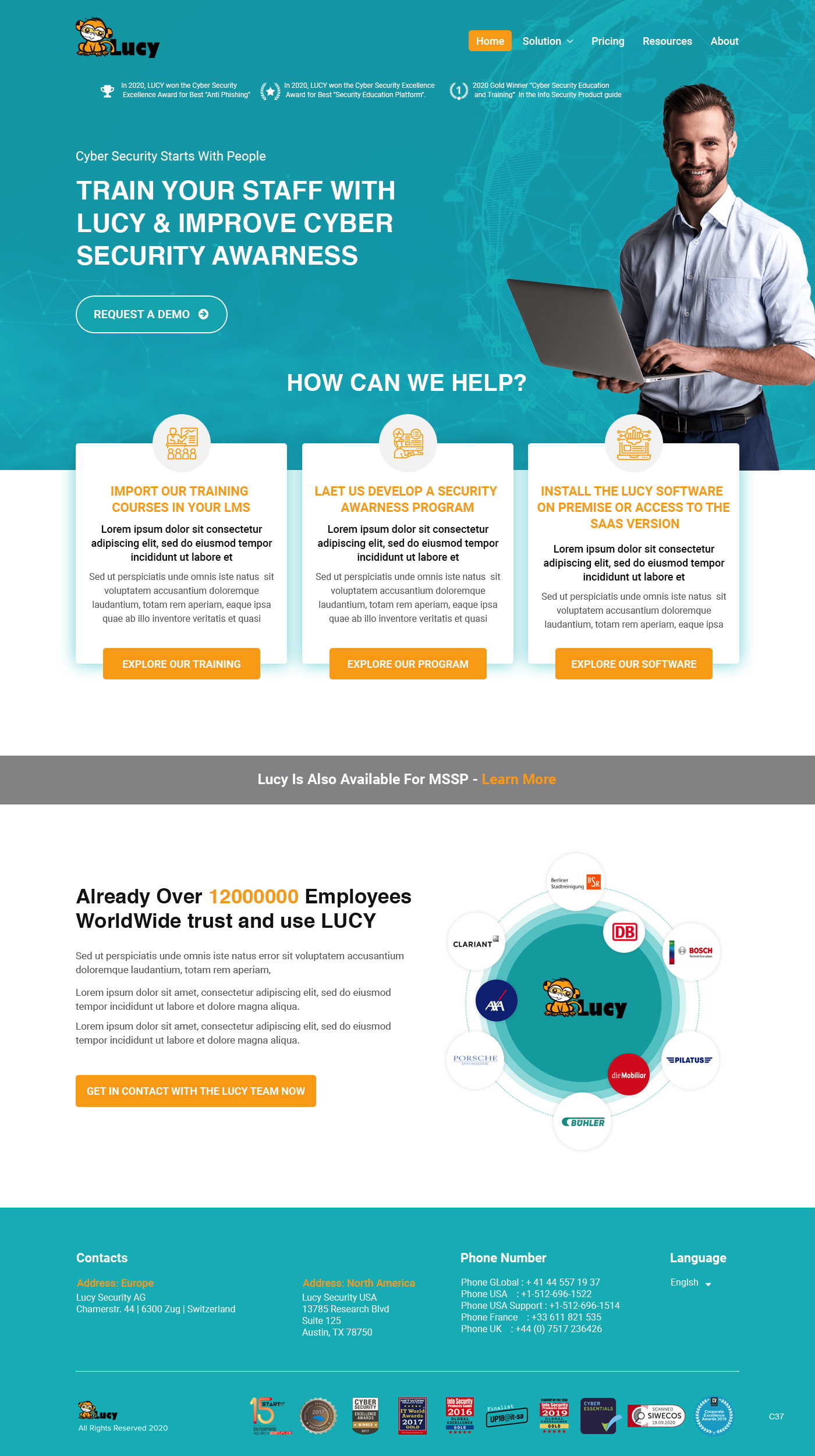 Web-Design von pb für LUCY Security AG | Design #25453389
