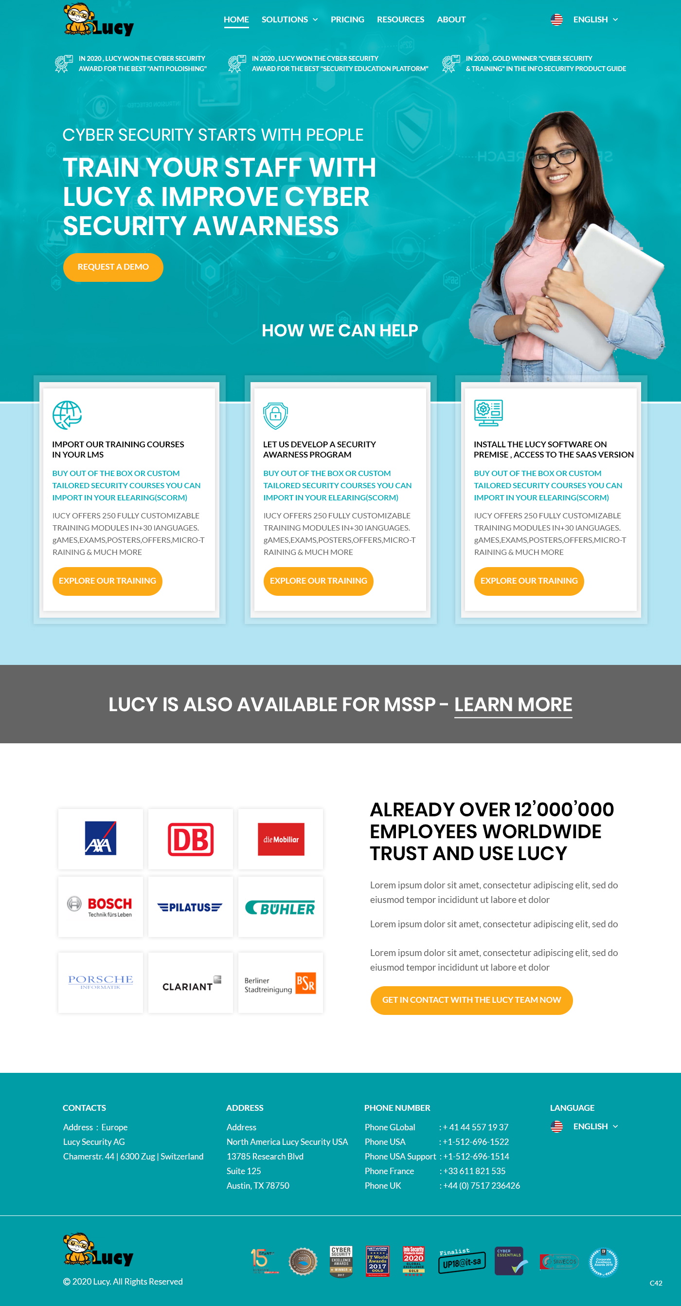 Web-Design von pb für LUCY Security AG | Design #25453390