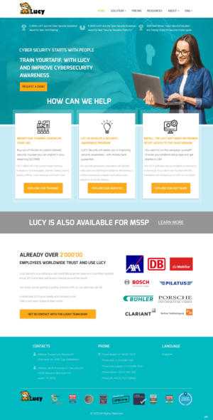 Web-Design von pb für LUCY Security AG | Design: #25453391