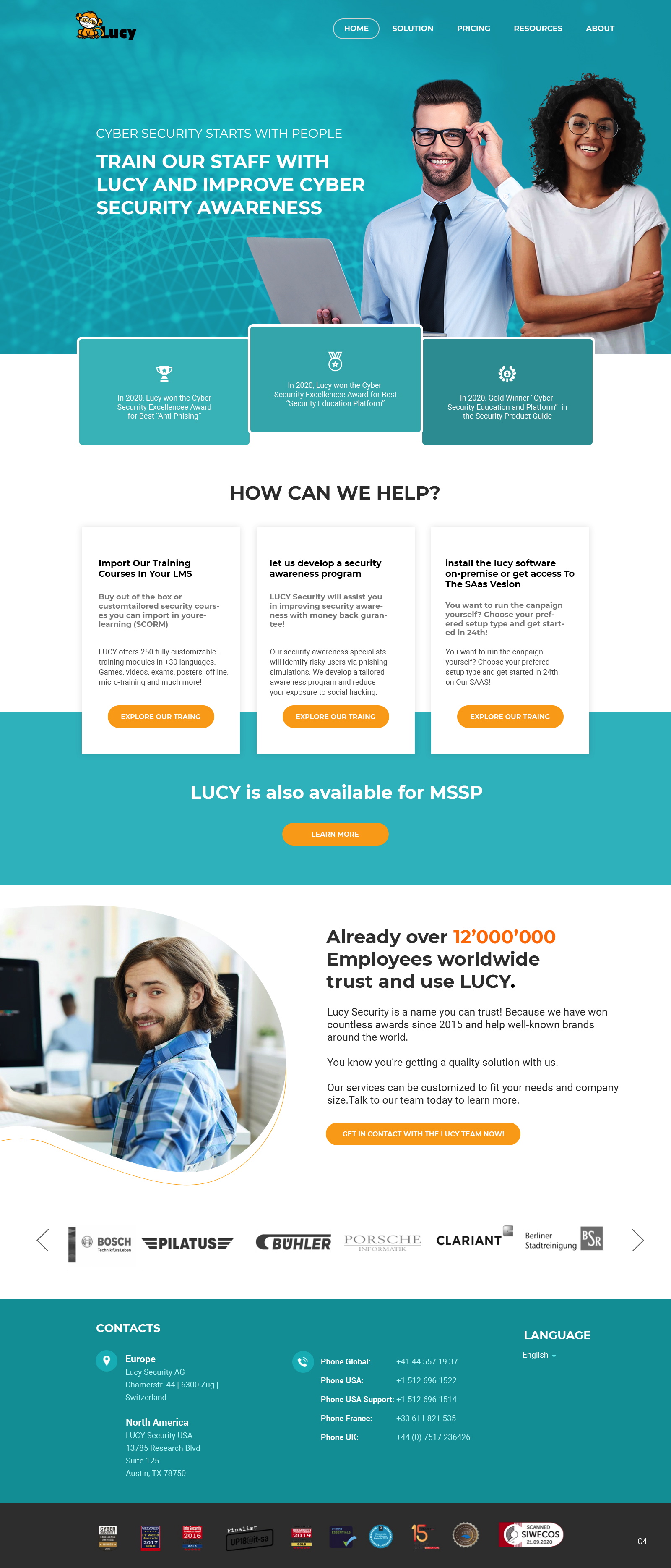 Web-Design von pb für LUCY Security AG | Design #25530172