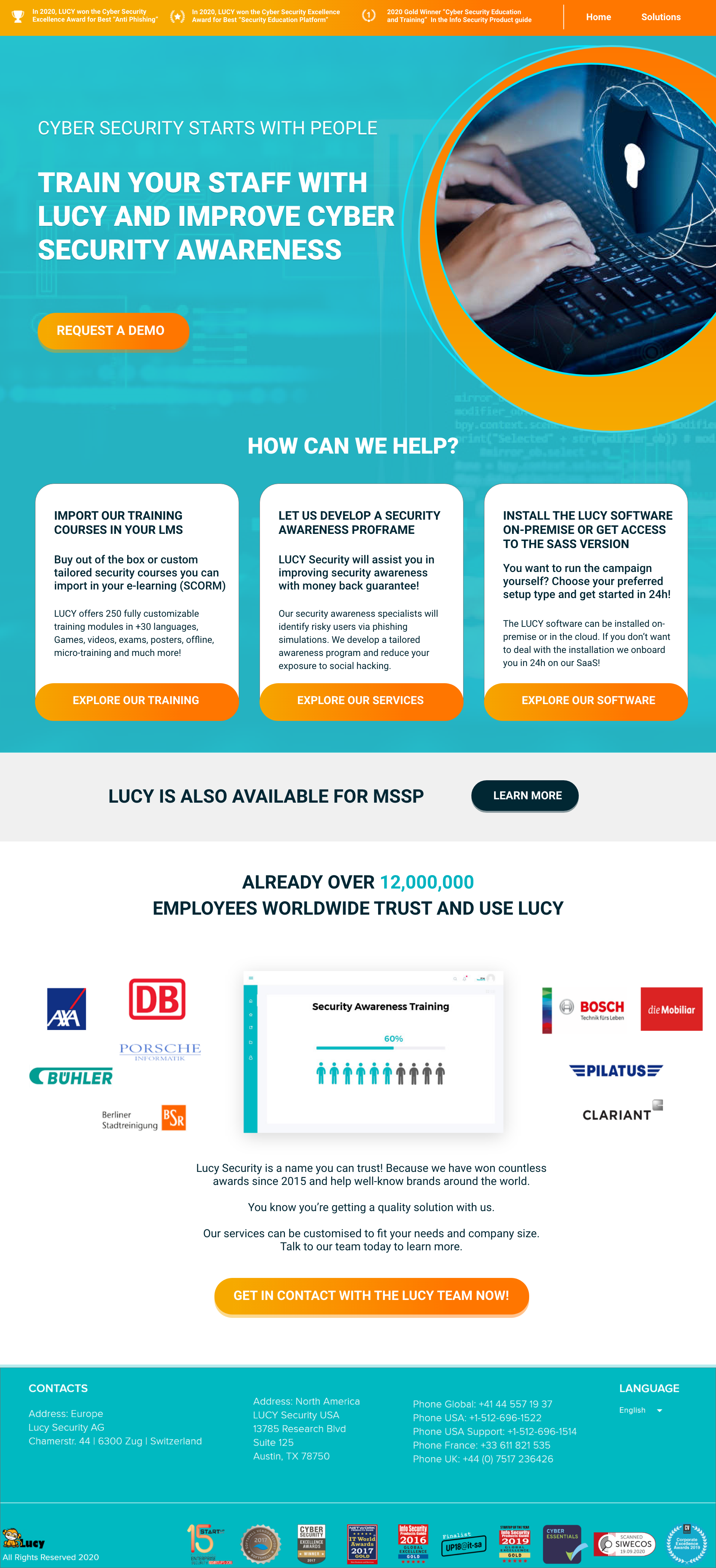 Diseño Web por G!Morning para LUCY Security AG | Diseño #25441415