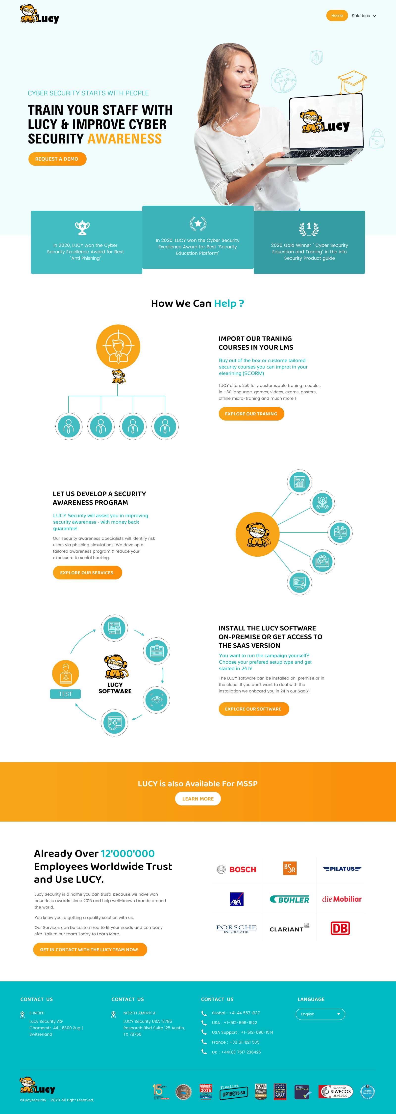 Web Design by rightway for LUCY Security AG | Design #25478050