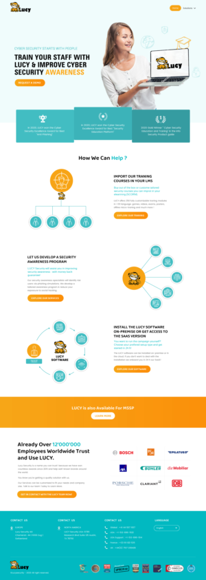 Diseño Web por rightway para LUCY Security AG | Diseño #25478050