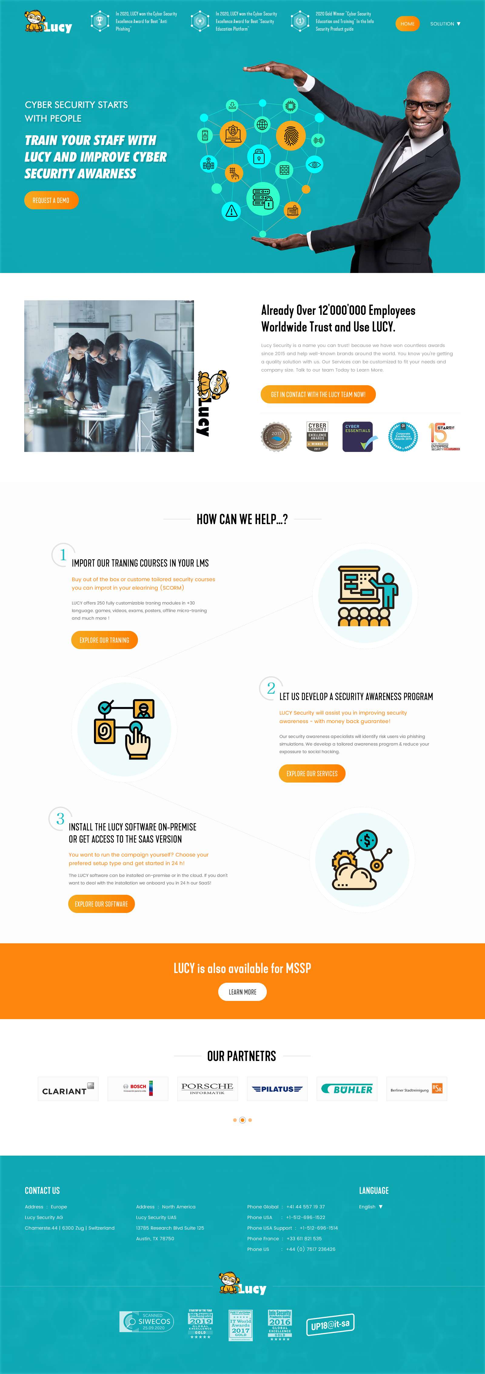 Diseño Web por rightway para LUCY Security AG | Diseño #25478052