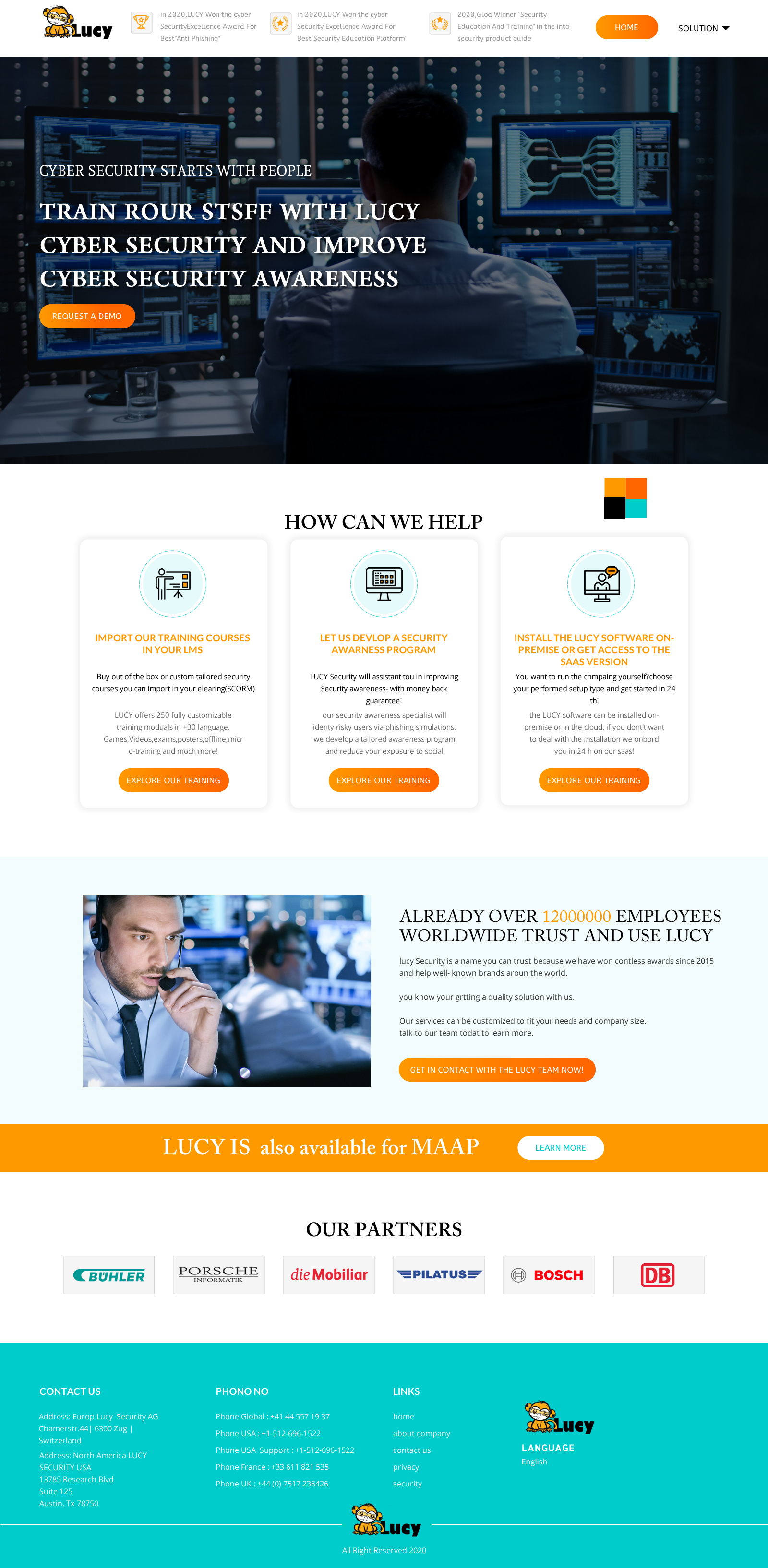 Diseño Web por rightway para LUCY Security AG | Diseño #25478055