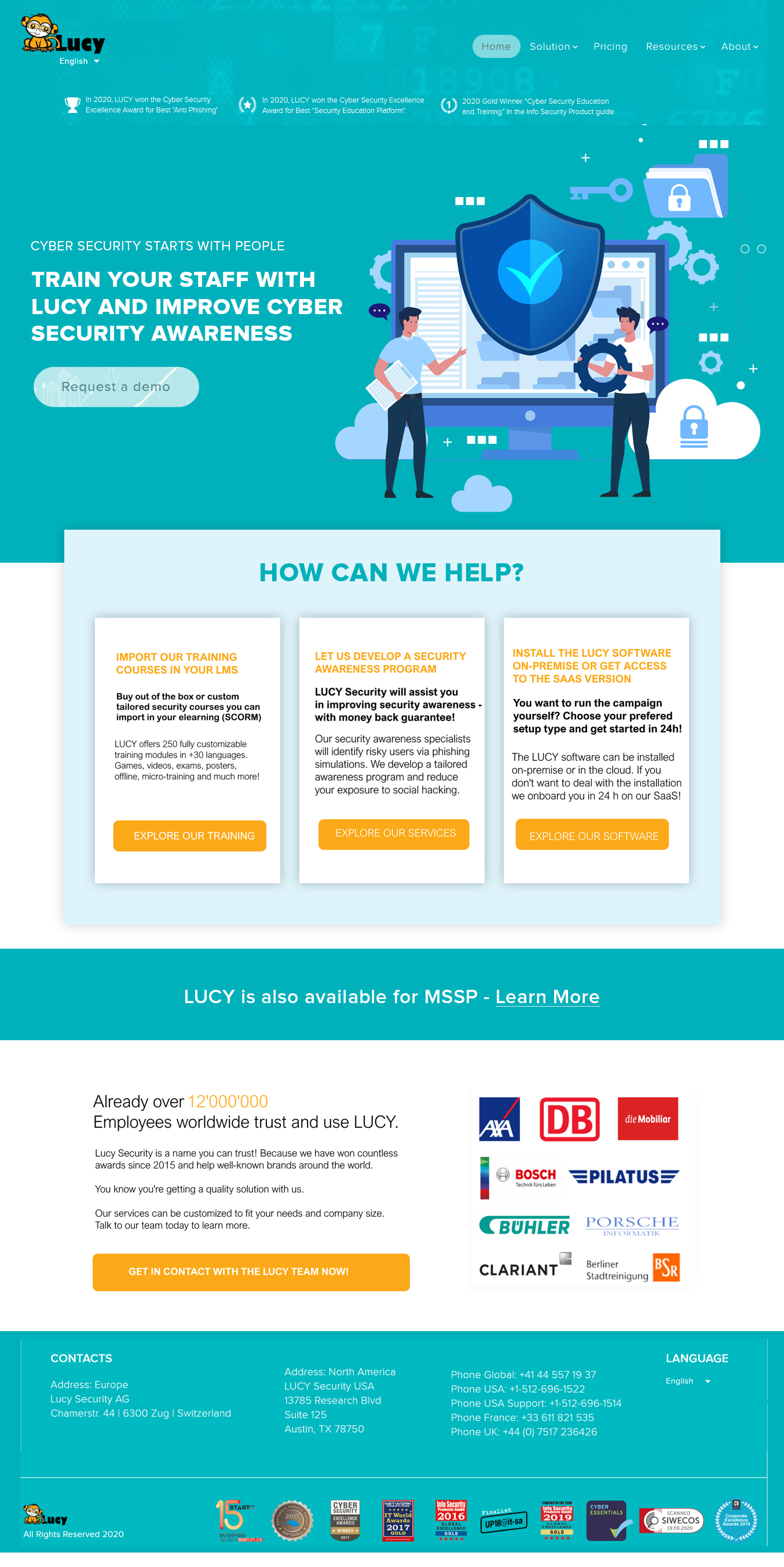 Web Design by nguruzzdng for LUCY Security AG | Design #25443368