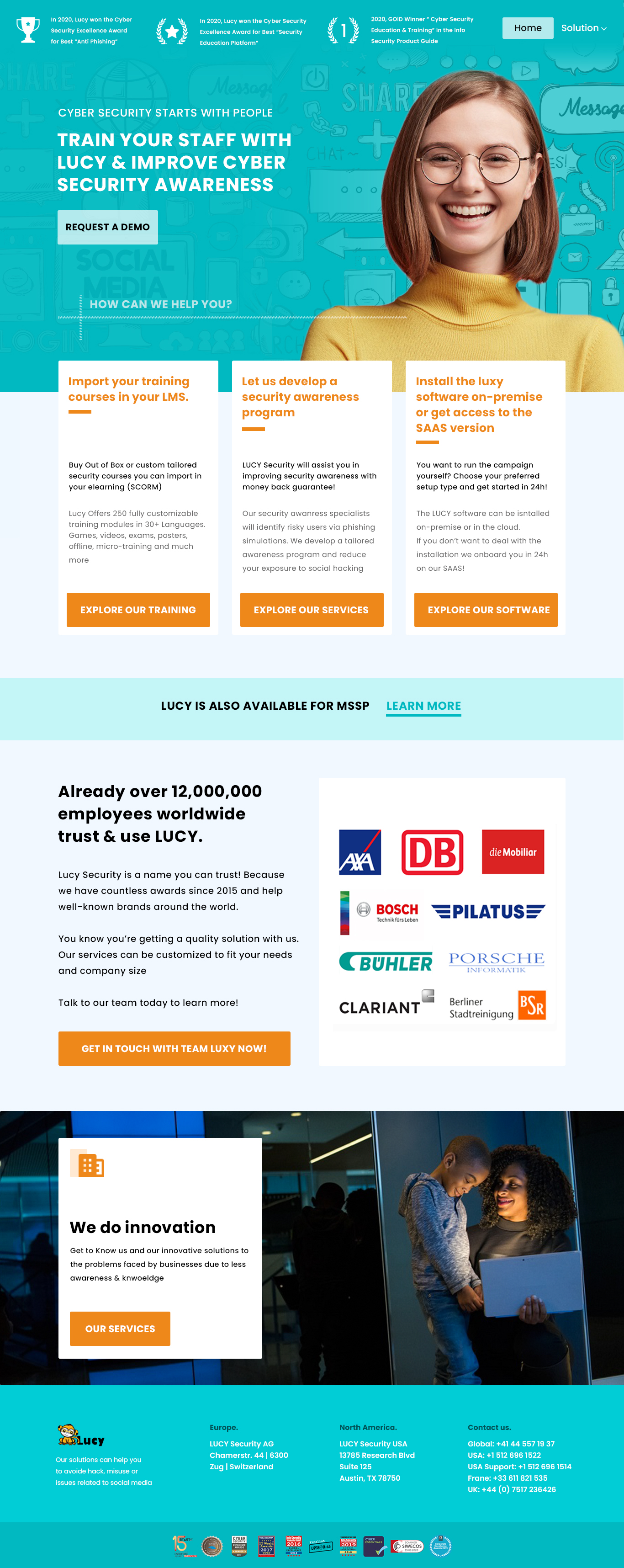 Diseño Web por Naavyd para LUCY Security AG | Diseño #25443983