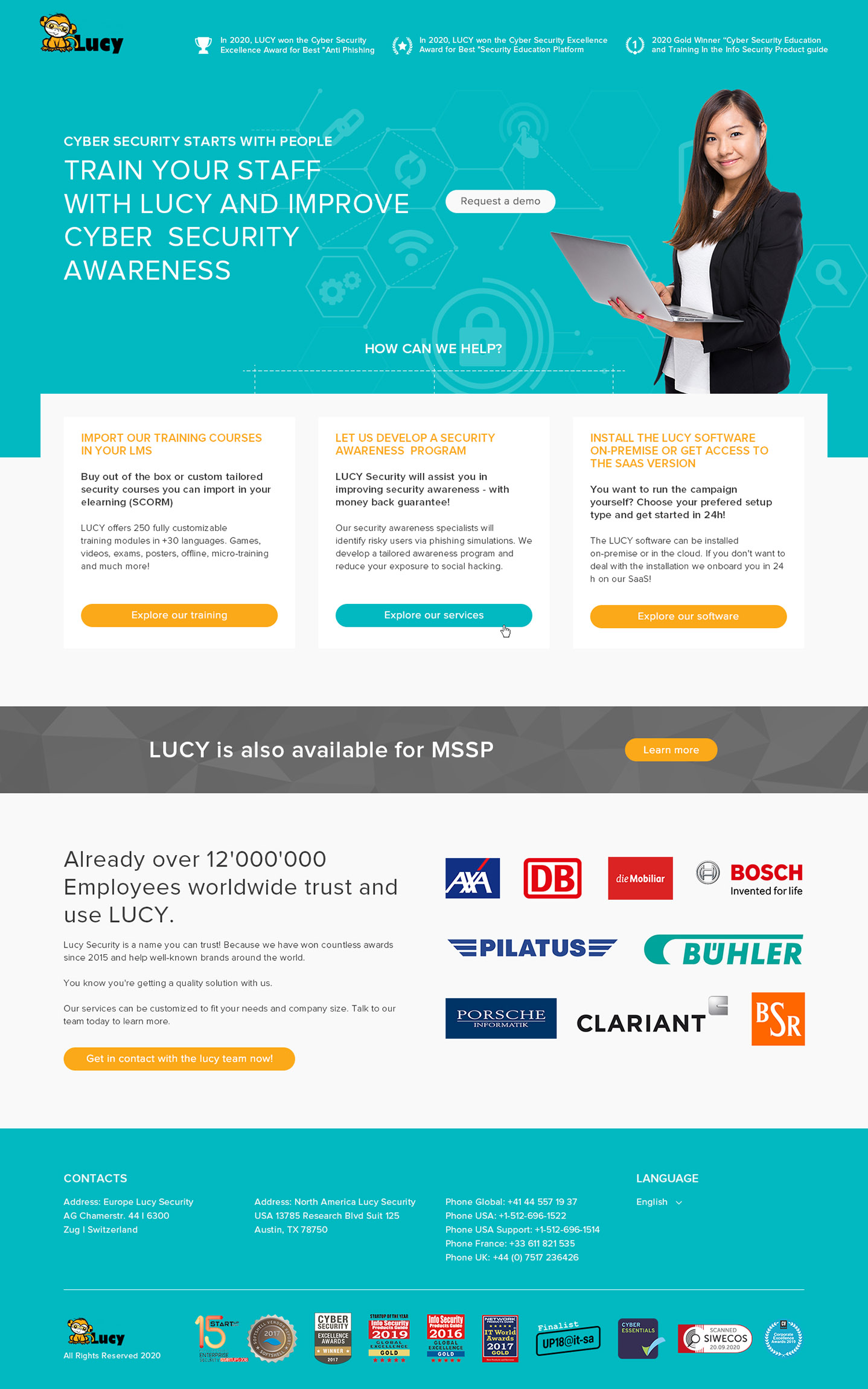 Diseño Web por Ved Web Services para LUCY Security AG | Diseño #25444601